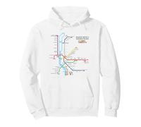 Budapest Hungary Metro Suburban Railway - Souvenir Mappa della Rotta Felpa con Cappuccio