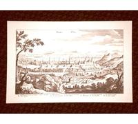 Budapest Ungheria Incisione di Merian Matthäus del 1640 Ristampa