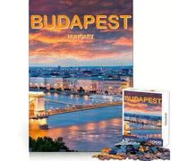 Budapest Ungheria Viaggio AR per adulti Puzzle da 1000 pezzi Abilità di pensiero Rilassamento lento Bordi precisi Regalo perfetto (38x52cm)