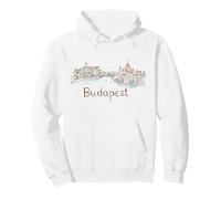 Budapest Ungheria Viaggio Souvenir Storico Città Panorama Regalo Felpa con Cappuccio