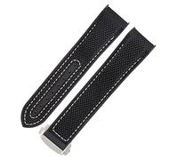 BUDAY Cinturino in gomma in pelle di nylon adatto per Omega Seamaster per Omega con fibbia pieghevole Bracciali di lusso Accessori per orologi parti 20mm, 19mm, 21mm, 22mm, 20mm, Agata