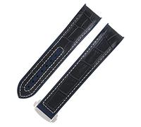 BUDAY Cinturino in gomma in pelle di nylon adatto per Omega Seamaster per Omega con fibbia pieghevole Bracciali di lusso Accessori per orologi parti 20mm, 19mm, 21mm, 22mm, 20mm, Agata