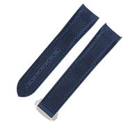 BUDAY Cinturino in gomma in pelle di nylon adatto per Omega Seamaster per Omega con fibbia pieghevole Bracciali di lusso Accessori per orologi parti 20mm, 19mm, 21mm, 22mm, 22mm, Agata
