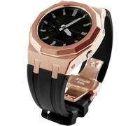 BUDAY FAI DA TE Mod Kit Per GA2100 Cassa Dell'Orologio Satinato Cinturino In Gomma Modifica Kit Lunetta Smeriglio Per GA-2100 Metallo Lunetta Cinturino Sostituzione Cinturino In Acciaio Inox Bracciale