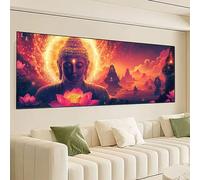 Budda Diamond Painting Kit Completo, Sogno Diamond Painting Grande 100x50cm, Fai da Te 5D Diamantini Crystal Art Strass Ricamo a Punto Croce Artigianale Kit Decorazione Domestica, Regali 0R-104