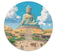 Buddha 1000 Pieces Round Puzzle Jigsaw Gifts Per La Decorazione Delle Pareti
