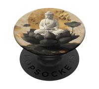 Buddha astratto in fiore di loto buddismo spirituale buddista PopSockets PopGrip Adesivo
