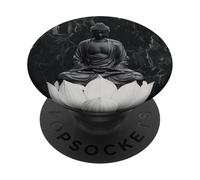 Buddha astratto in fiore di loto buddismo spirituale buddista PopSockets PopGrip Adesivo