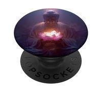 Buddha astratto in fiore di loto buddismo spirituale buddista PopSockets PopGrip Adesivo