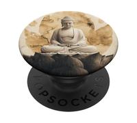 Buddha astratto in fiore di loto buddismo spirituale buddista PopSockets PopGrip Adesivo