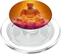 Buddha astratto in fiore di loto buddismo spirituale buddista PopSockets PopGrip per MagSafe