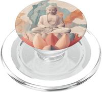 Buddha astratto in fiore di loto buddismo spirituale buddista PopSockets PopGrip per MagSafe