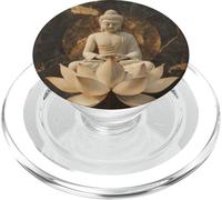 Buddha astratto in fiore di loto buddismo spirituale buddista PopSockets PopGrip per MagSafe