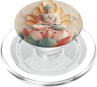 Buddha astratto in fiore di loto buddismo spirituale buddista PopSockets PopGrip per MagSafe