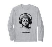 Buddha Che Indossa Le Cuffie, Amante della Musica Lo-Fi Maglia a Manica