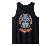 Buddha con Cuffie Mindfulness Musica Boho Zen Buddhismo Canotta