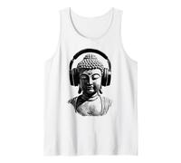 Buddha con Cuffie Mindfulness Musica Boho Zen Buddhismo Canotta