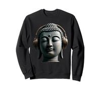 Buddha con Cuffie Mindfulness Musica Boho Zen Buddhismo Felpa