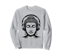 Buddha con Cuffie Mindfulness Musica Boho Zen Buddhismo Felpa
