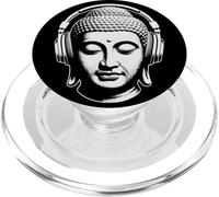 Buddha con Cuffie Mindfulness Musica Boho Zen Buddhismo PopSockets PopGrip per MagSafe