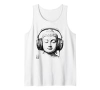 Buddha con la Grafica della Musica Yoga per la Meditazione Canotta