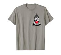 Buddha con palloncino a cuore Il simpatico Buddha yoga manda Maglietta