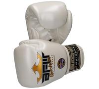 BUDDHA FIGHT WEAR - Guanti da boxe in metallo Thailand Spectrum progettati per allenamenti e sparring in Muay Thai Kickboxing Fitness - Uomini e Donne - 10 oz 12 oz 14 oz 16 oz (bianchi, 12 Oz)