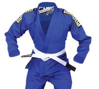 Buddha Fight Wear - Kimono Premium Infinity Nero di Jiu Jitsu Brasiliano/BJJ Gi con Cintura Bianca, Adulto Unisex, blu royal, A3