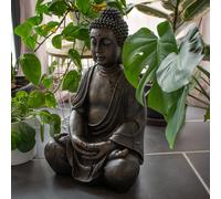 Buddha Figura Giardino Wohnraumdeko Feng-Shui Asia Scultura Statua Braun H 50cm