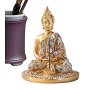 Buddha Figurine - Zen Buddha Incense Holder Burner Decor | Spiritual Home Decor For Housewarming Meditation Indoor Apartment Living Room Bedroom Office Desk Shelf Tea Room