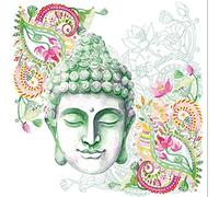 Buddha Head Green - Tovaglioli 25 x 25 cm