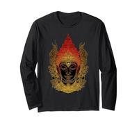 Buddha Illuminismo Sacro Thai Zen Maglia a Manica