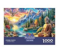 Buddha Landscape Puzzle Per Intrattenimento Condiviso - 1000 Pezzi Di Qualità Con Immagini Coinvolgenti Per Tutti I Gusti - La Scelta Perfetta Per Divertirsi E Regalare 52x38cm/1000pcs