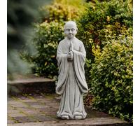 Buddha Monaco Feng-Shui Statua Figura di Pietra 71 CM 29 KG Grigio Calcestruzzo