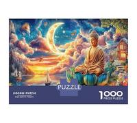 Buddha nel sogno 1000 Pezzi Per Serate Familiari Divertenti - Carta Premium Set Di Puzzle Buddha Ocean a Rompicapo Con Gioco Impegnativo, Il Regalo Di Compleanno Perfetto Per Tutti 38x26cm/1000pcs