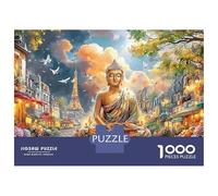 Buddha Puzzle 1000 Pezzi Cartone Resistente in Paris Per Collezionisti, Puzzle Abilità Logiche, Attività Festa, Miglior Regalo Per Fan Devoti Di Puzzle 52x38cm/1000pcs