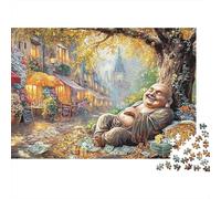 Buddha Ricchezza Puzzle 1000 Pezzi Relax Adulti Buddha Ridente Albero dei Soldi Via Premium Spesse Resistenti Alta Qualità Stimolanti Antistress 70x50cm/1000pz