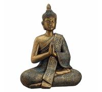 Buddha Seduto Massiccio 2,5 KG Altezza 30 CM Figura Decorativa Intemperie Casa