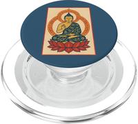 Buddha seduto sul fiore di loto spirituale calma meditativa PopSockets PopGrip per MagSafe