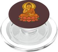 Buddha seduto sul fiore di loto spirituale calma meditativa PopSockets PopGrip per MagSafe