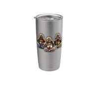 Buddha See le Hear Speak No le Evil Bicchiere termico in acciaio inox doppia parete
