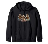 Buddha See Le Hear Speak No Le Evil Felpa con Cappuccio
