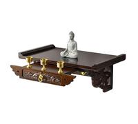 Buddha statua stand santuario tavolo da altare - Guanyin dio della ricchezza Display piedista per preghiera Pooja buddista incenso tributo - 50 x 30 x 20 cm