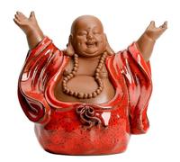 Buddha Statua Statua di Buddha Che Ride in Ceramica da 5,7 Pollici Piccola Statua di Buddha Carino Decorazioni per La Casa Ornamenti Creativi Statue Decorativa