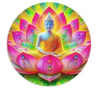 Buddha-Statue 1000 Pezzi Di Puzzle Rotondo Classico Jigsaw Giocattolo Difficile E Impossibile Per Adulti E Bambini 1000pcs (67.5x67.5cm)