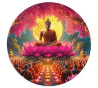 Buddha-Statue 1000 Pezzi Di Puzzle Rotondo Classico Jigsaw Regali Antistress Per Famiglia 1000pcs (67.5x67.5cm)