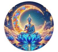 Buddha-Statue 1000 Pezzi Di Puzzle Rotondo Classico Regali Difficile E Impossibile Per Famiglia 1000pcs (67.5x67.5cm)