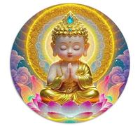 Buddha-Statue 1000 Pezzi Di Puzzle Rotondo Creativo Jigsaw Giocattolo Antistress Per Adulti E Bambini 1000pcs (67.5x67.5cm)