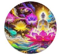 Buddha-Statue 1000 Pezzi Di Puzzle Rotondo Creativo Jigsaw Regali Difficile E Impossibile Per Famiglia 1000pcs (67.5x67.5cm)
