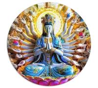 Buddha-Statue 1000 Pezzi Di Puzzle Rotondo Creativo Jigsaw Regali Difficile E Impossibile Per Famiglia 1000pcs (67.5x67.5cm)